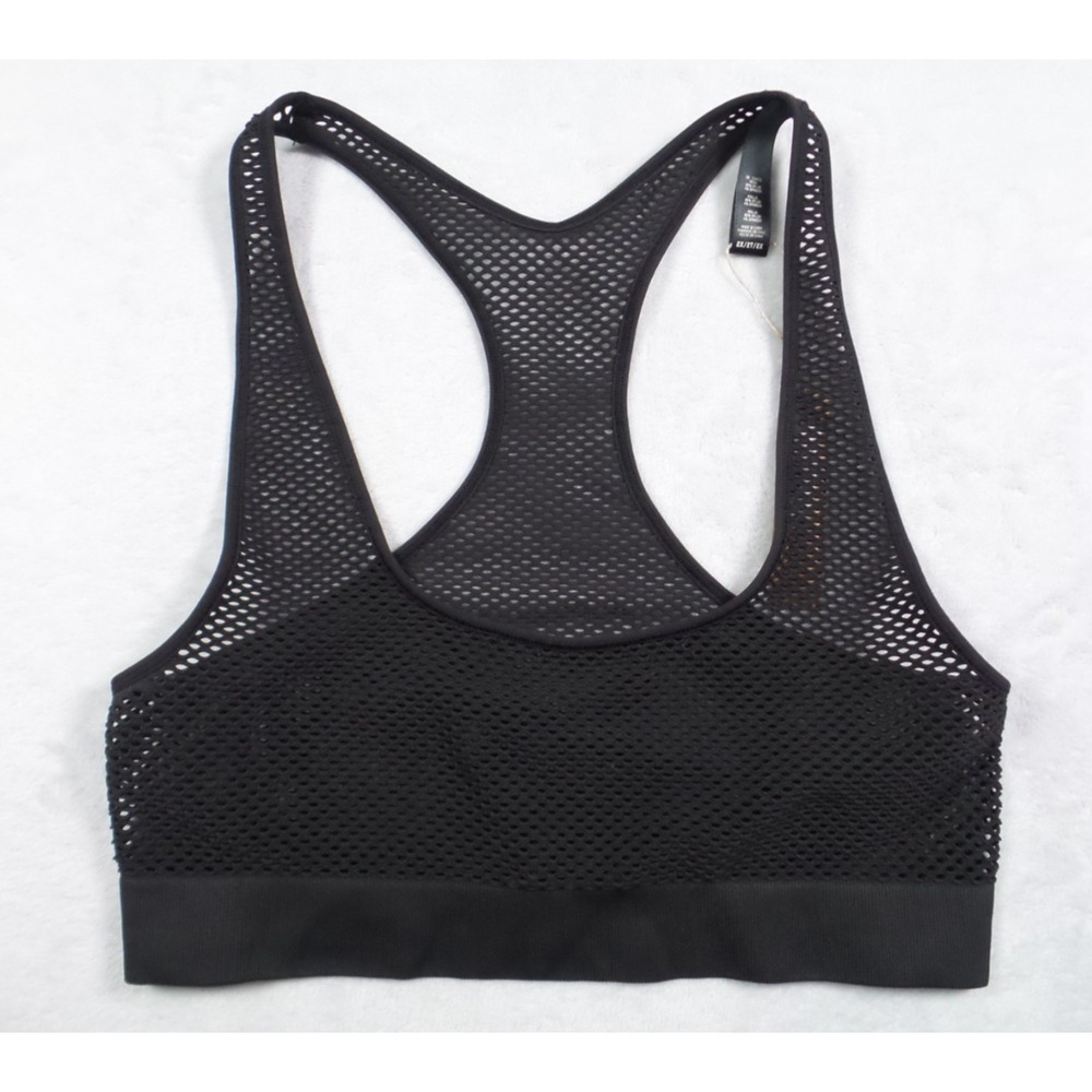 Skims Bralette Womens Size 2X Black Perforated Seamless Racerback Stretch NWT